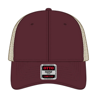 OTTO 121-1297 6 Panel Low Profile Mesh Back Trucker Dad Cap - Marn/Marn/Kha - Marn/Marn/Kha / 6 1/2’’ - 7 5/8’’