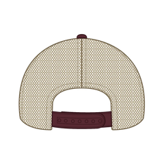 OTTO 121-1297 6 Panel Low Profile Mesh Back Trucker Dad Cap - Marn/Marn/Kha - Marn/Marn/Kha / 6 1/2’’ - 7 5/8’’