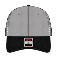 OTTO 121-858 6 Panel Low Profile Mesh Back Trucker Dad Cap - Blk/Gry/Ch.Gry - Blk/Gry/Ch.Gry / 6 1/2’’ - 7 5/8’’