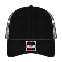 OTTO 121-858 6 Panel Low Profile Mesh Back Trucker Dad Cap - Blk/Blk/Ch.Gry - Blk/Blk/Ch.Gry / 6 1/2’’ - 7 5/8’’