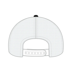 OTTO 121-858 6 Panel Low Profile Mesh Back Trucker Dad Cap - Blk/Blk/Wht - Blk/Blk/Wht / 6 1/2’’ - 7 5/8’’