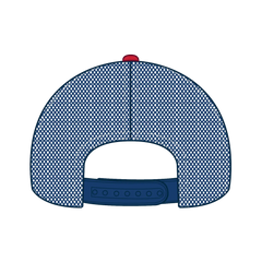 OTTO 121-858 6 Panel Low Profile Mesh Back Trucker Dad Cap - Red/Wht/Ryl - Red/Wht/Ryl / 6 1/2’’ - 7 5/8’’