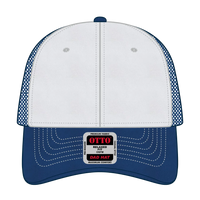 OTTO 121-858 6 Panel Low Profile Mesh Back Trucker Dad Cap - Ryl/Wht/Ryl - Ryl/Wht/Ryl / 6 1/2’’ - 7 5/8’’