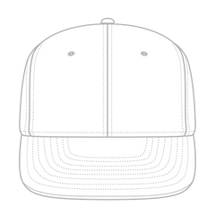 OTTO 123-969 ’OTTO Fit’ 6 Panel Mid Profile Flat Visor Baseball Cap - White - White / 6 7/8’’
