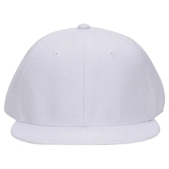 OTTO 123-969 ’OTTO Fit’ 6 Panel Mid Profile Flat Visor Baseball Cap - White