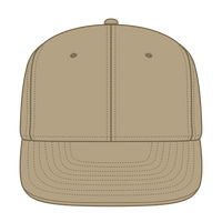 OTTO 123-969 ’OTTO Fit’ 6 Panel Mid Profile Flat Visor Baseball Cap - Khaki - Khaki / 6 7/8’’