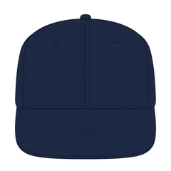 OTTO 123-969 ’OTTO Fit’ 6 Panel Mid Profile Flat Visor Baseball Cap - Navy - Navy / 6 7/8’’