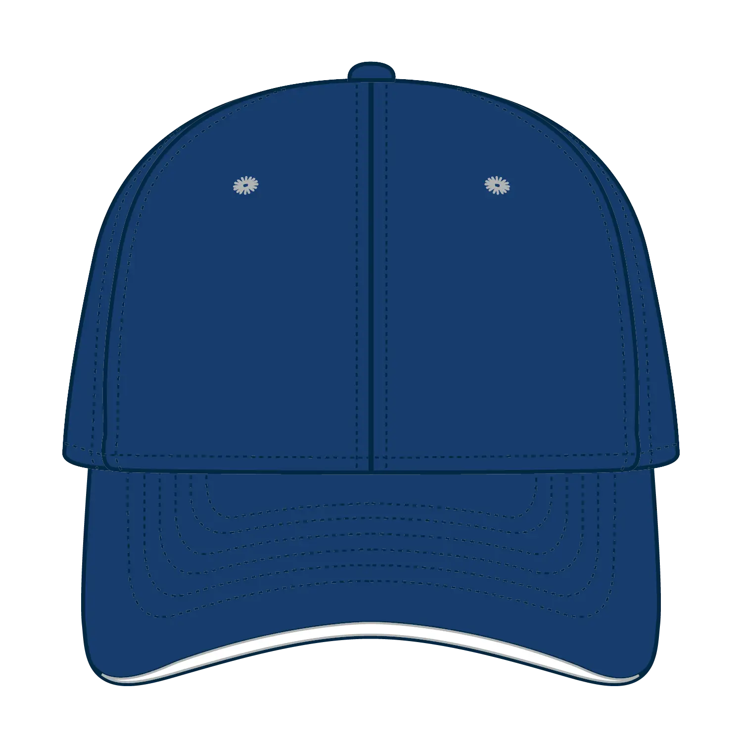 OTTO 124-1159 ’OTTO Flex’ Fitted 6 Panel Low Profile Baseball Cap - Ryl/Wht - Ryl/Wht / 7’’ - 7 1/4’’