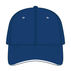 OTTO 124-1159 ’OTTO Flex’ Fitted 6 Panel Low Profile Baseball Cap - Ryl/Wht - Ryl/Wht / 7’’ - 7 1/4’’