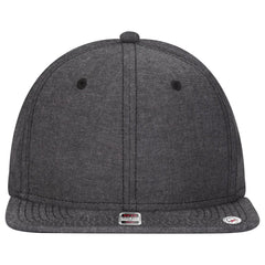 OTTO 125-1038 “Snap” 6 Panel Pro Style Snapback Cap - Black - Black / 6 1/2’’ - 7 5/8’’