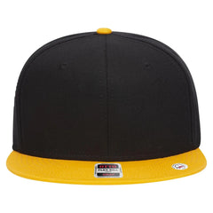 OTTO 125-1038 “Snap” 6 Panel Pro Style Snapback Cap - Gld/Blk/Blk - Gld/Blk/Blk / 6 1/2’’ - 7 5/8’’