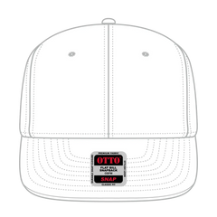 OTTO 125-1038 “Snap” 6 Panel Pro Style Snapback Cap - White - White / 6 1/2’’ - 7 5/8’’