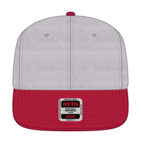 OTTO 125-978 ’OTTO Snap’ 6 Panel Pro Style Snapback Cap - Red/H.Gry/H.Gry - Red/H.Gry/H.Gry / 6 1/2’’ - 7 5/8’’
