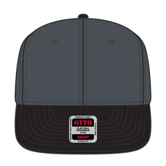 OTTO 125-978 ’OTTO Snap’ 6 Panel Pro Style Snapback Cap - Blk/Ch.Gry/Ch.Gry - Blk/Ch.Gry/Ch.Gry / 6 1/2’’ - 7 5/8’’