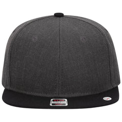OTTO 125-978 ’OTTO Snap’ 6 Panel Pro Style Snapback Cap - Blk/H.Blk/H.Blk - Blk/H.Blk/H.Blk / 6 1/2’’ - 7 5/8’’