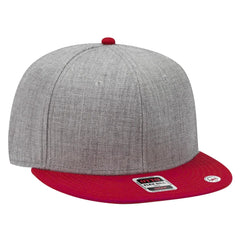OTTO 125-978 ’OTTO Snap’ 6 Panel Pro Style Snapback Cap - Red/H.Gry/H.Gry - Red/H.Gry/H.Gry / 6 1/2’’ - 7 5/8’’