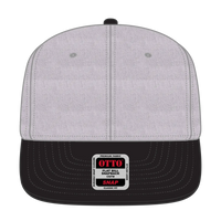 OTTO 125-978 ’OTTO Snap’ 6 Panel Pro Style Snapback Cap - Blk/H.Gry/H.Gry - Blk/H.Gry/H.Gry / 6 1/2’’ - 7 5/8’’