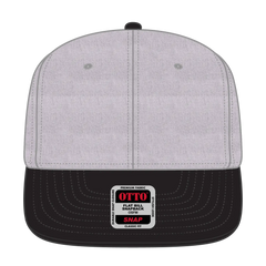 OTTO 125-978 ’OTTO Snap’ 6 Panel Pro Style Snapback Cap - Blk/H.Gry/H.Gry - Blk/H.Gry/H.Gry / 6 1/2’’ - 7 5/8’’