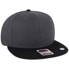 OTTO 125-978 ’OTTO Snap’ 6 Panel Pro Style Snapback Cap - Blk/Ch.Gry/Ch.Gry - Blk/Ch.Gry/Ch.Gry / 6 1/2’’ - 7 5/8’’