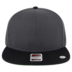 OTTO 125-978 ’OTTO Snap’ 6 Panel Pro Style Snapback Cap - Blk/Ch.Gry/Ch.Gry - Blk/Ch.Gry/Ch.Gry / 6 1/2’’ - 7 5/8’’