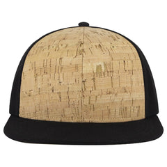 OTTO 125-978 ’OTTO Snap’ 6 Panel Pro Style Snapback Cap - Blk/Cork/Blk - Blk/Cork/Blk / 6 1/2’’ - 7 5/8’’