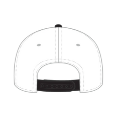 OTTO 125-978 ’OTTO Snap’ 6 Panel Pro Style Snapback Cap - Blk/Wht/Wht - Blk/Wht/Wht / 6 1/2’’ - 7 5/8’’
