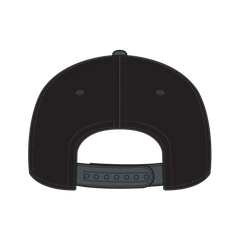 OTTO 125-978 ’OTTO Snap’ 6 Panel Pro Style Snapback Cap - Ch. Gry/Blk/Blk - Ch. Gry/Blk/Blk / 6 1/2’’ - 7 5/8’’