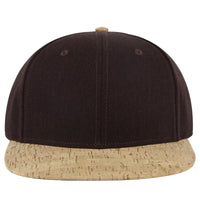 OTTO 125-978 ’OTTO Snap’ 6 Panel Pro Style Snapback Cap - Cork/Dk.Brn - Cork/Dk.Brn / 6 1/2’’ - 7 5/8’’
