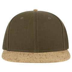 OTTO 125-978 ’OTTO Snap’ 6 Panel Pro Style Snapback Cap - Cork/Ml Grn - Cork/Ml Grn / 6 1/2’’ - 7 5/8’’