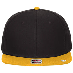 OTTO 125-978 ’OTTO Snap’ 6 Panel Pro Style Snapback Cap - Gld/Blk/Blk - Gld/Blk/Blk / 6 1/2’’ - 7 5/8’’