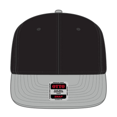 OTTO 125-978 ’OTTO Snap’ 6 Panel Pro Style Snapback Cap - Gry/Blk/Blk - Gry/Blk/Blk / 6 1/2’’ - 7 5/8’’