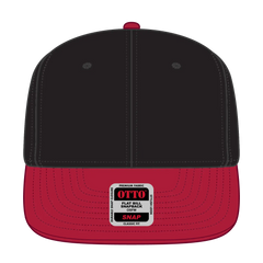 OTTO 125-978 ’OTTO Snap’ 6 Panel Pro Style Snapback Cap - Red/Blk/Blk - Red/Blk/Blk / 6 1/2’’ - 7 5/8’’