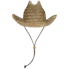 OTTO 129-1326 Straw Cowboy Hat with Adjustable Cord - Natural