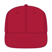OTTO 13-1206 ’OTTO Flex’ Fitted 6 Panel Mid Profile Baseball Cap - Red - Red / 7’’ - 7 1/4’’