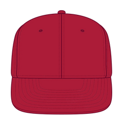 OTTO 13-1206 ’OTTO Flex’ Fitted 6 Panel Mid Profile Baseball Cap - Red - Red / 7’’ - 7 1/4’’