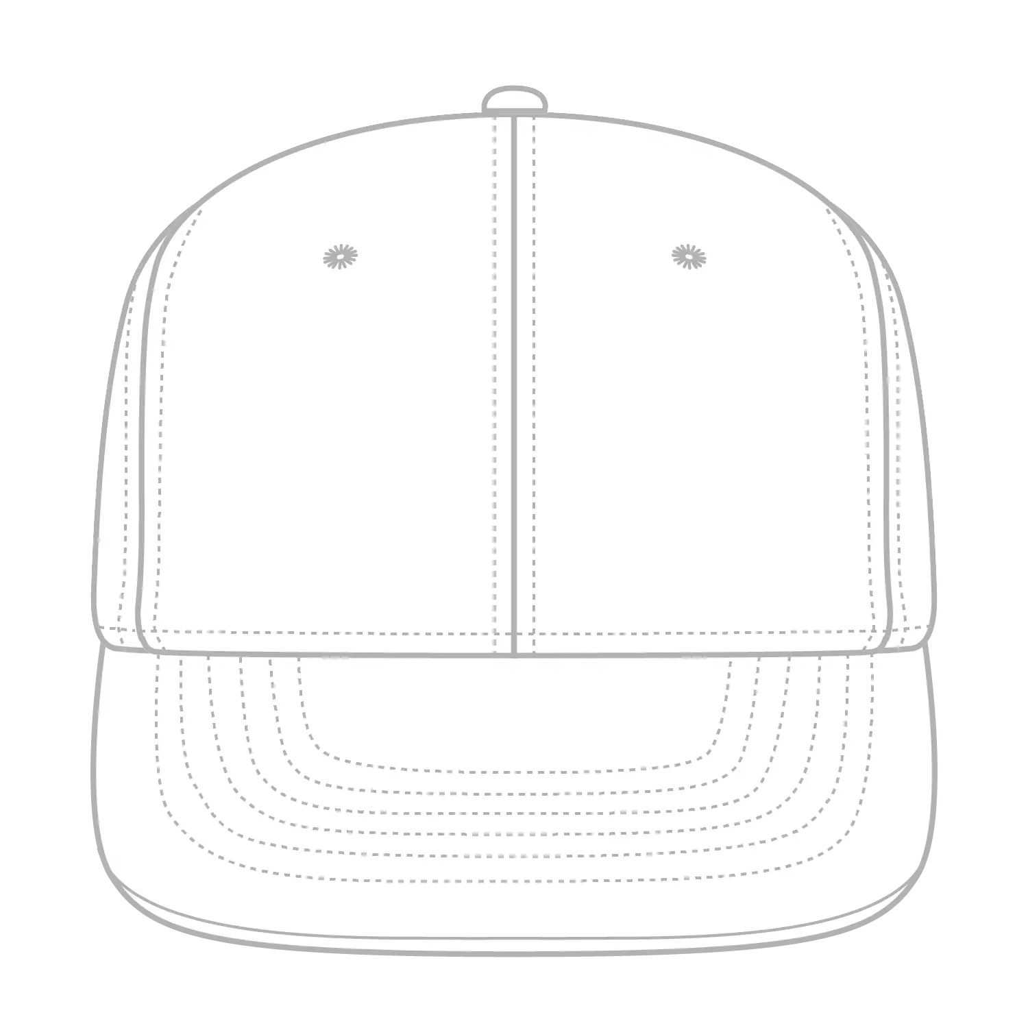 OTTO 13-680 ’OTTO Flex’ Fitted 6 Panel Mid Profile Flat Visor Baseball Cap - White - White / 7’’ - 7 1/4’’