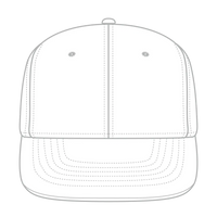 OTTO 13-680 ’OTTO Flex’ Fitted 6 Panel Mid Profile Flat Visor Baseball Cap - White - White / 7’’ - 7 1/4’’