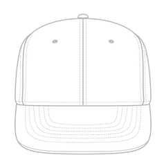 OTTO 13-680 ’OTTO Flex’ Fitted 6 Panel Mid Profile Flat Visor Baseball Cap - White - White / 7’’ - 7 1/4’’