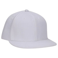 OTTO 13-680 ’OTTO Flex’ Fitted 6 Panel Mid Profile Flat Visor Baseball Cap - White - White / 7’’ - 7 1/4’’