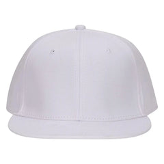OTTO 13-725 ’OTTO Flex’ Fitted 6 Panel Mid Profile Flat Visor Baseball Cap - White - White / 7 3/8’’ - 7 5/8’