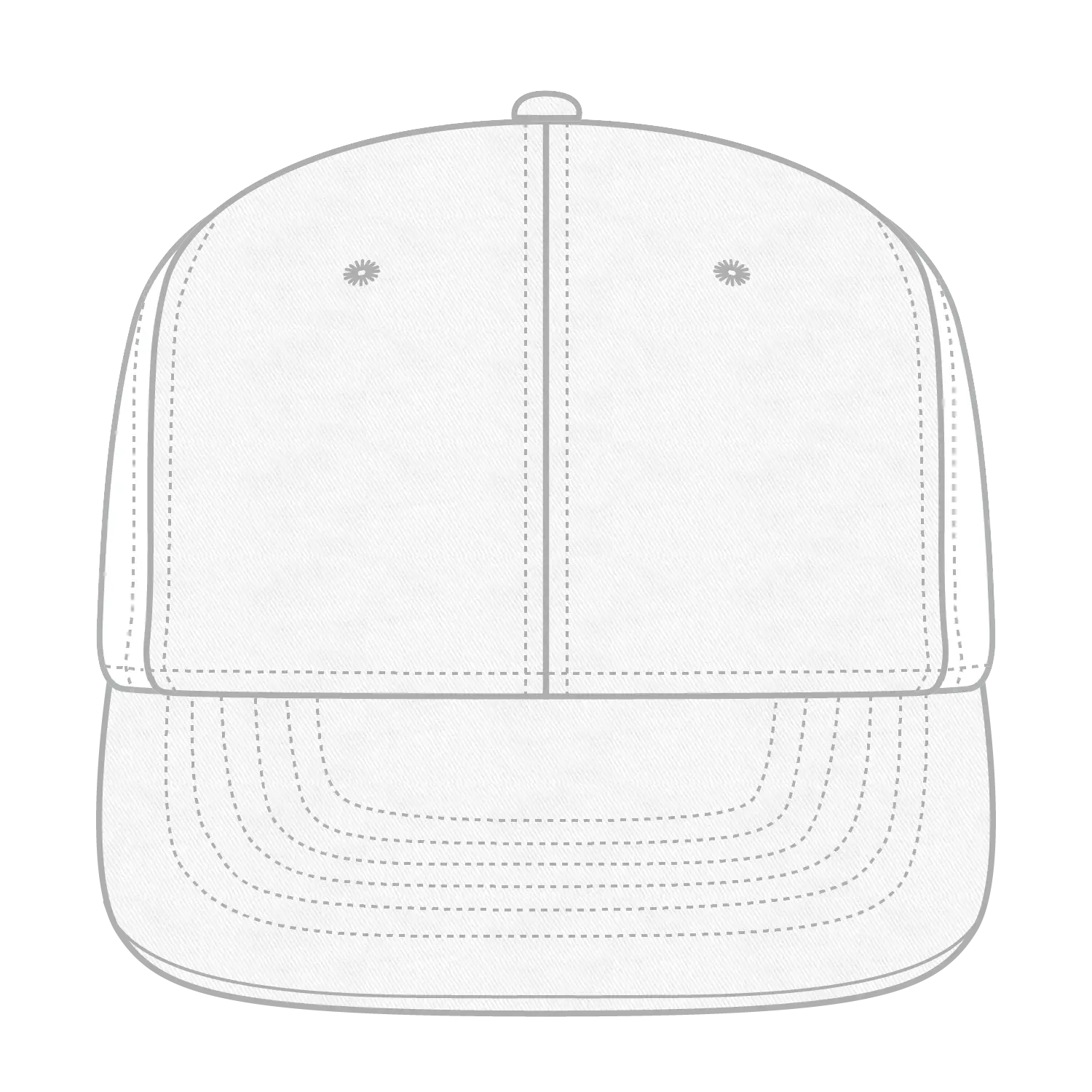 OTTO 13-725 ’OTTO Flex’ Fitted 6 Panel Mid Profile Flat Visor Baseball Cap - White - White / 7 3/8’’ - 7 5/8’
