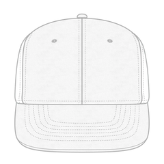 OTTO 13-725 ’OTTO Flex’ Fitted 6 Panel Mid Profile Flat Visor Baseball Cap - White - White / 7 3/8’’ - 7 5/8’