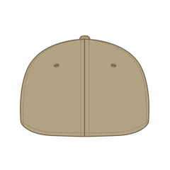 OTTO 13-725 ’OTTO Flex’ Fitted 6 Panel Mid Profile Flat Visor Baseball Cap - Khaki