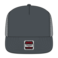 OTTO 132-1037 ’OTTO Snap’ 5 Panel High Crown Mesh Back Trucker Snapback Cap - Char. Gray - Char. Gray / 6 1/2’’ - 7