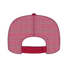 OTTO 132-1037 ’OTTO Snap’ 5 Panel High Crown Mesh Back Trucker Snapback Cap - Red - Red / 6 1/2’’ - 7 5/8’’