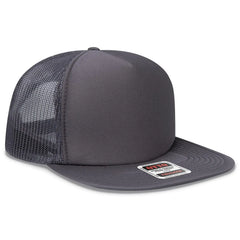 OTTO 132-1037 ’OTTO Snap’ 5 Panel High Crown Mesh Back Trucker Snapback Cap - Char. Gray - Char. Gray / 6 1/2’’ - 7