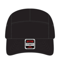 OTTO 133-1047 5 Panel Running Cap - Black - Black / 6 1/2’’ - 7 5/8’’