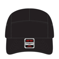 OTTO 133-1047 5 Panel Running Cap - Black - Black / 6 1/2’’ - 7 5/8’’