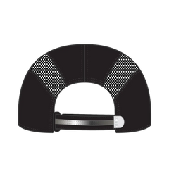 OTTO 133-1240 Reflective 6 Panel Running Cap - Black - Black / 6 1/2’’ - 7 5/8’’