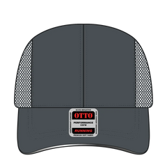 OTTO 133-1240 Reflective 6 Panel Running Cap - Char. Gray - Char. Gray / 6 1/2’’ - 7 5/8’’
